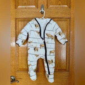 VGUC Burts Bees Baby Snowsuit 6-9 Mos